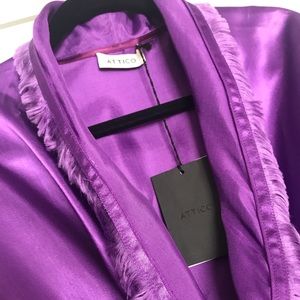 ATTICO Robe Style Raquel Dress in Purple Satin
